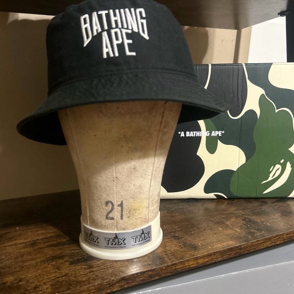 Bape Black Bath Bucket Hat